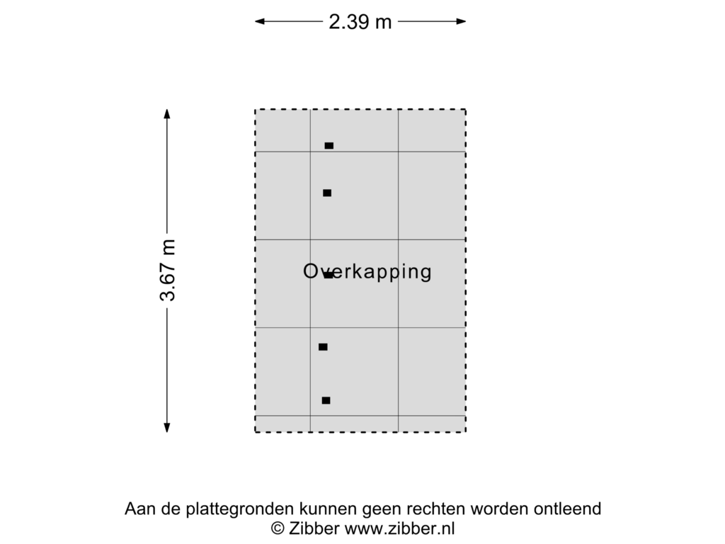 Bekijk plattegrond van Overkapping van Frans van Mierisstraat 64