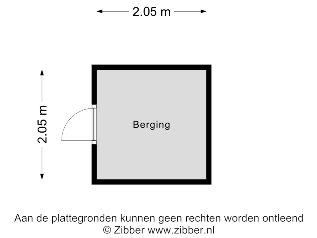 Bekijk plattegrond van Berging van Veldzoom 17