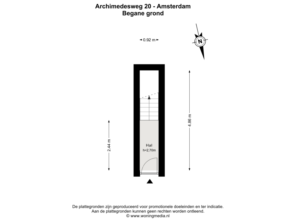 View floorplan of Begane grond of Archimedesweg 20