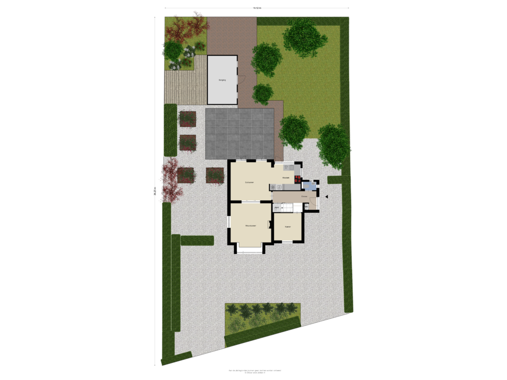 Bekijk plattegrond van Begane grond-tuin van Oudelandseweg 24