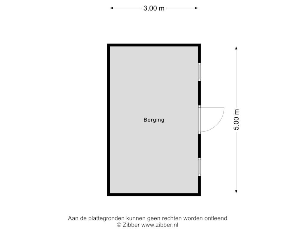 Bekijk plattegrond van Berging van Oudelandseweg 24