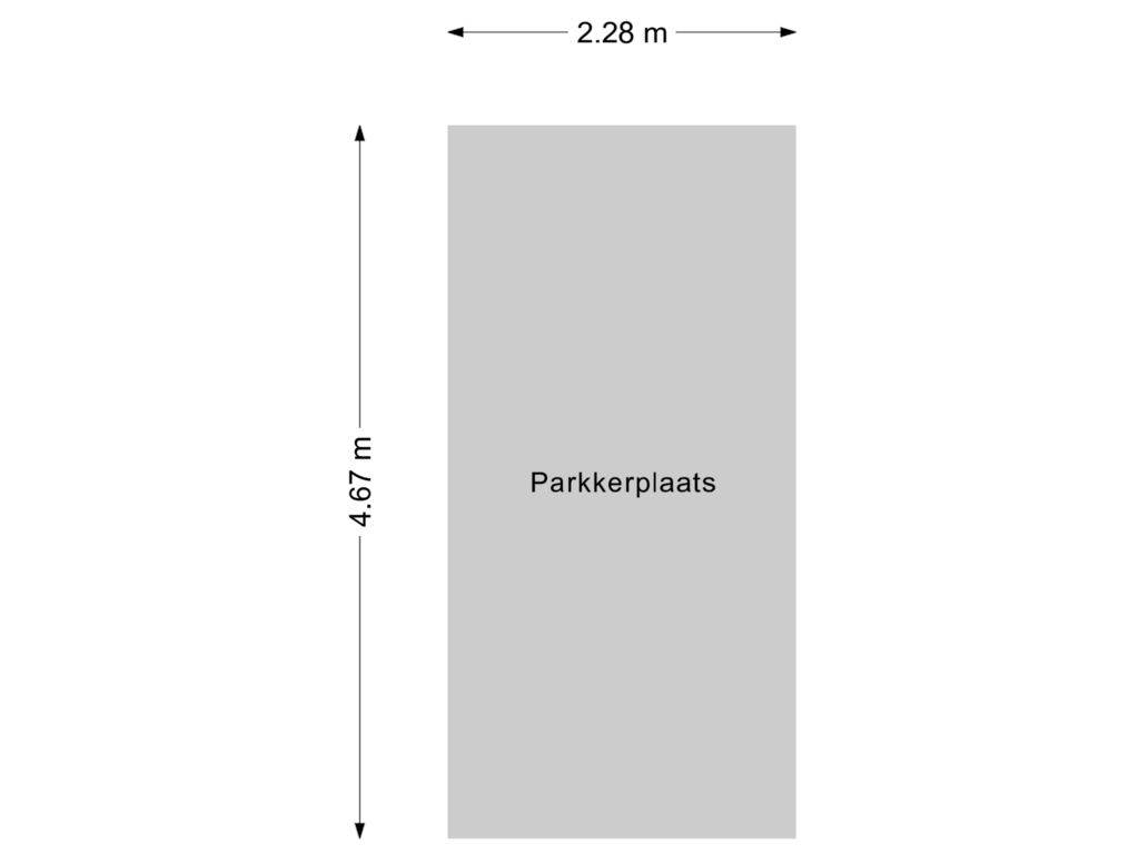 View floorplan of Parkkerplaats of Glitterstraat 136