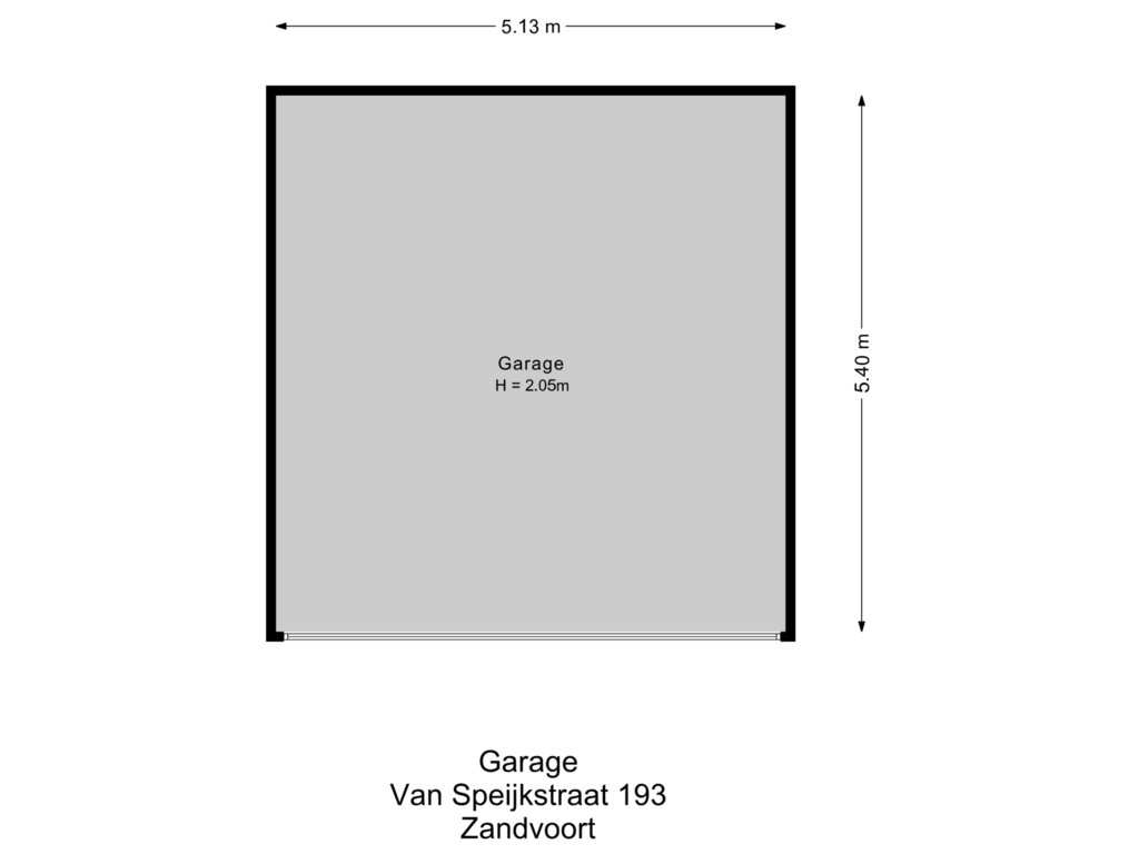 Bekijk plattegrond van Garage van van Speijkstraat 193