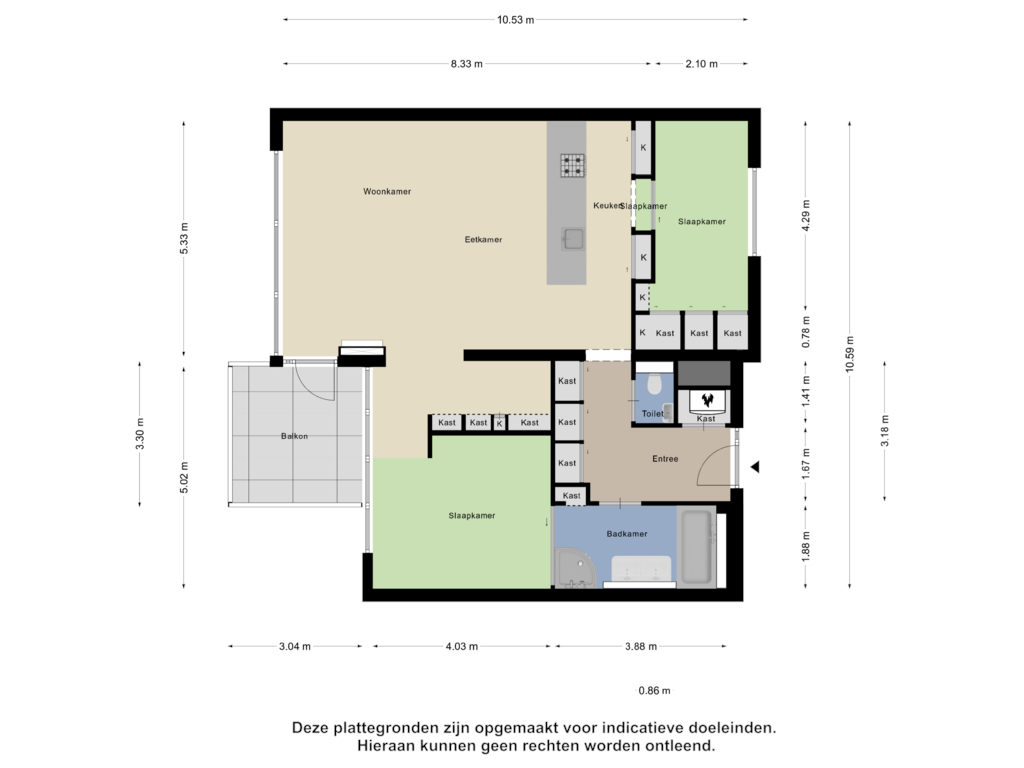 Bekijk plattegrond van Appartement van Hoornwerk 24