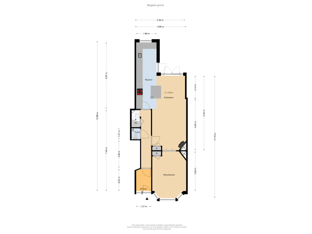 Bekijk plattegrond van Begane grond van Stieltjesstraat 20