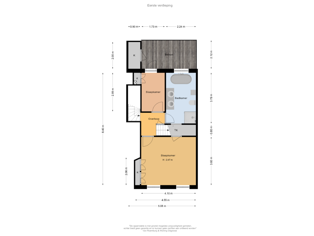 Bekijk plattegrond van Eerste verdieping van Stieltjesstraat 20