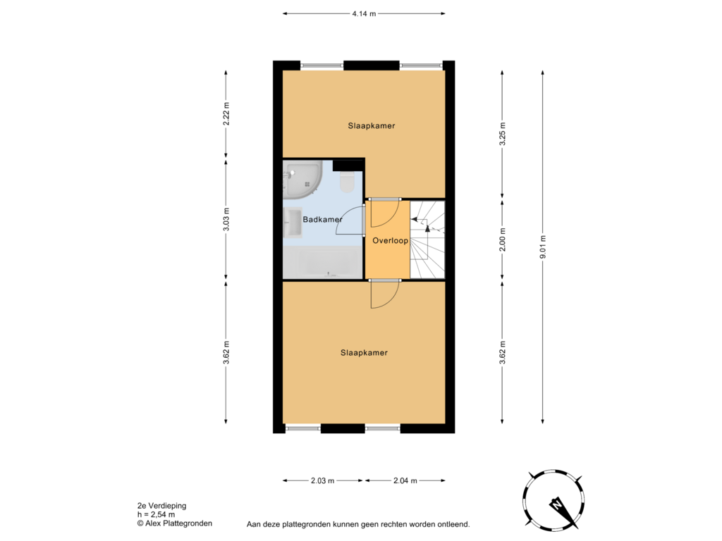 Bekijk plattegrond van 2e Verdieping van Jacob Catsstraat 17