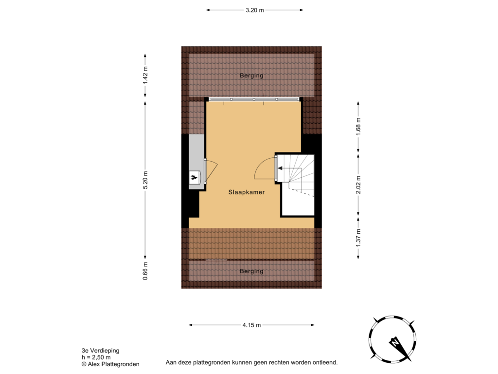 Bekijk plattegrond van 3e Verdieping van Jacob Catsstraat 17