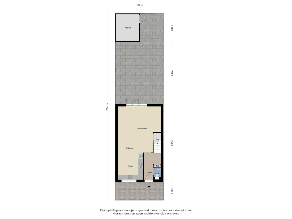 Bekijk plattegrond van Begane Grond _Tuin van William Boothstraat 31