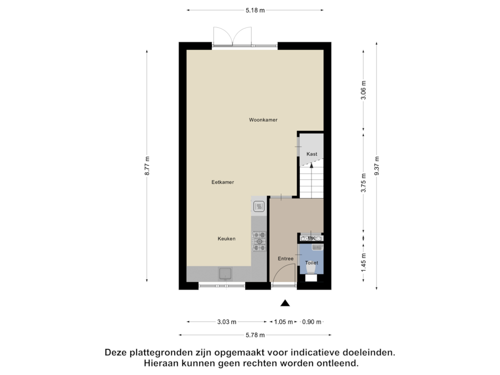 Bekijk plattegrond van Begane Grond van William Boothstraat 31