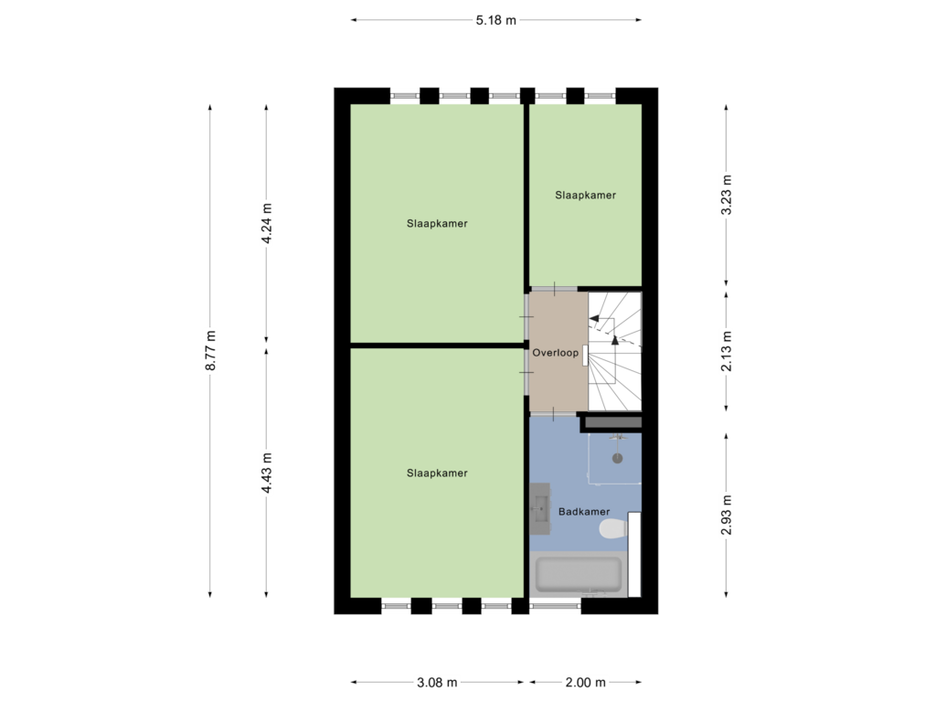 Bekijk plattegrond van Eerste Verdieping van William Boothstraat 31