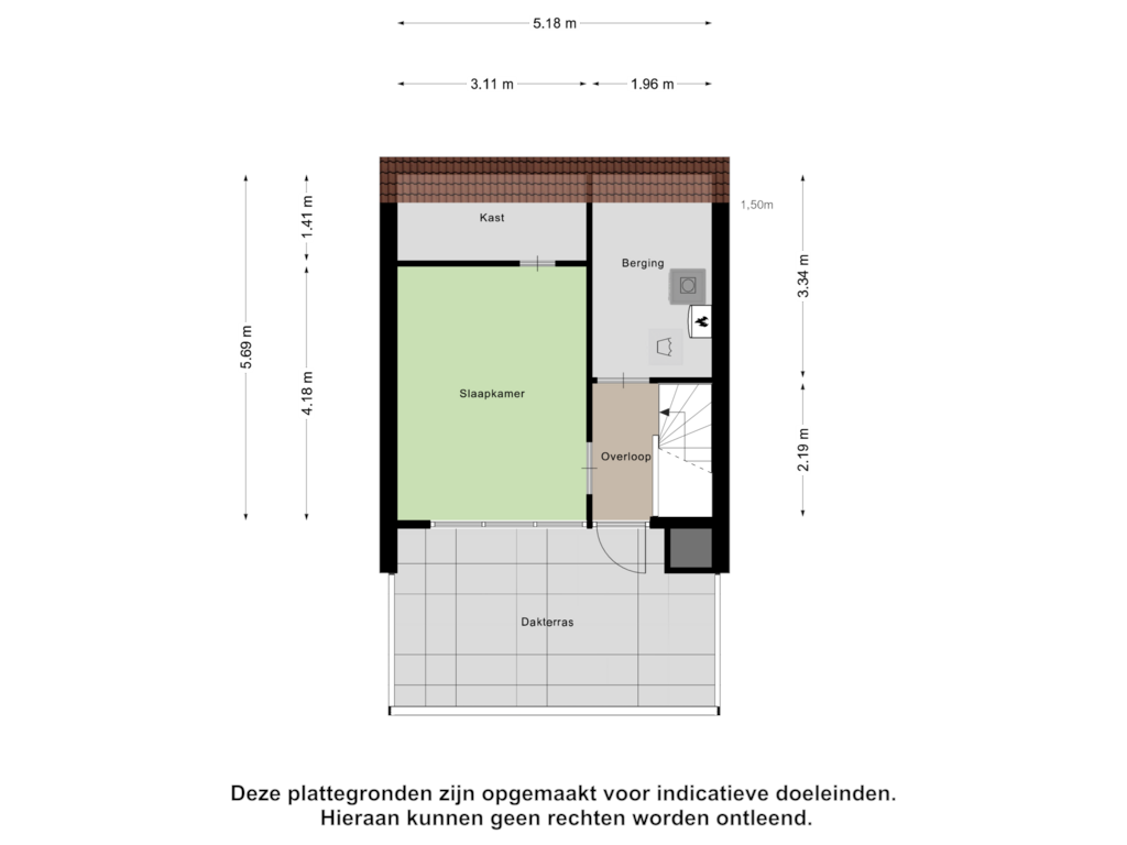 Bekijk plattegrond van Tweede Verdieping van William Boothstraat 31