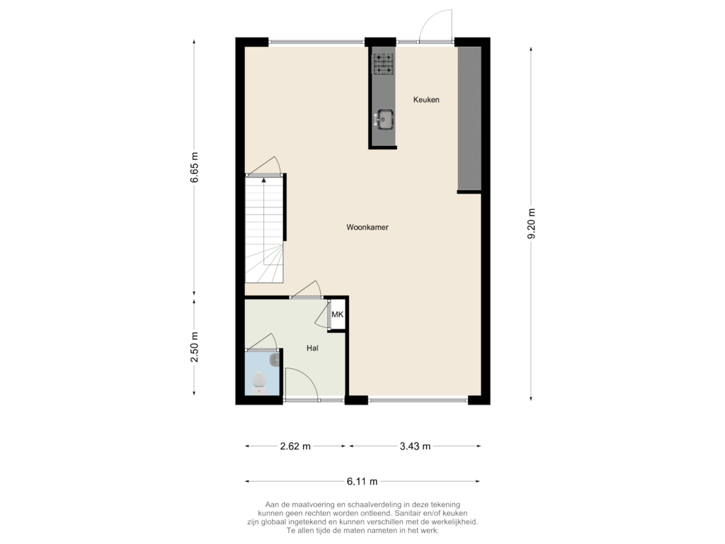 View floorplan of Begane grond of Rembrandtlaan 49