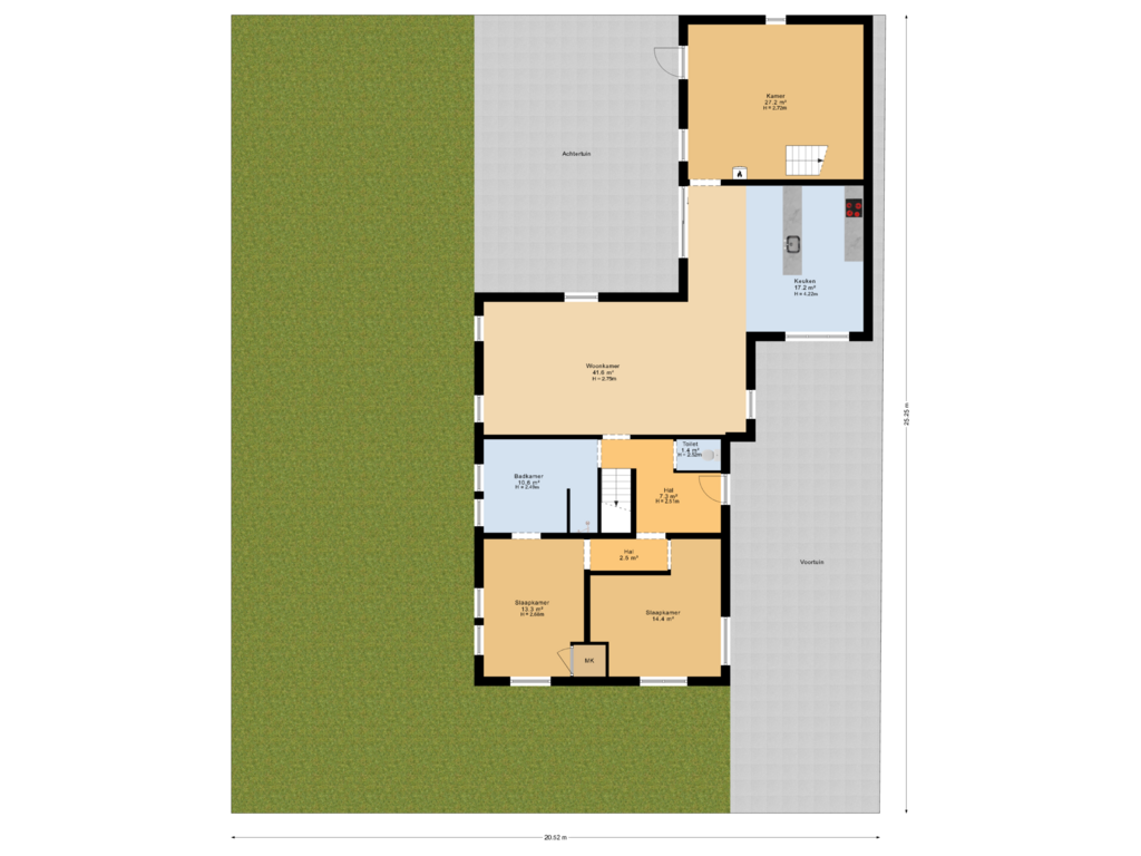 View floorplan of Situatie of Nijlanderstraat 23