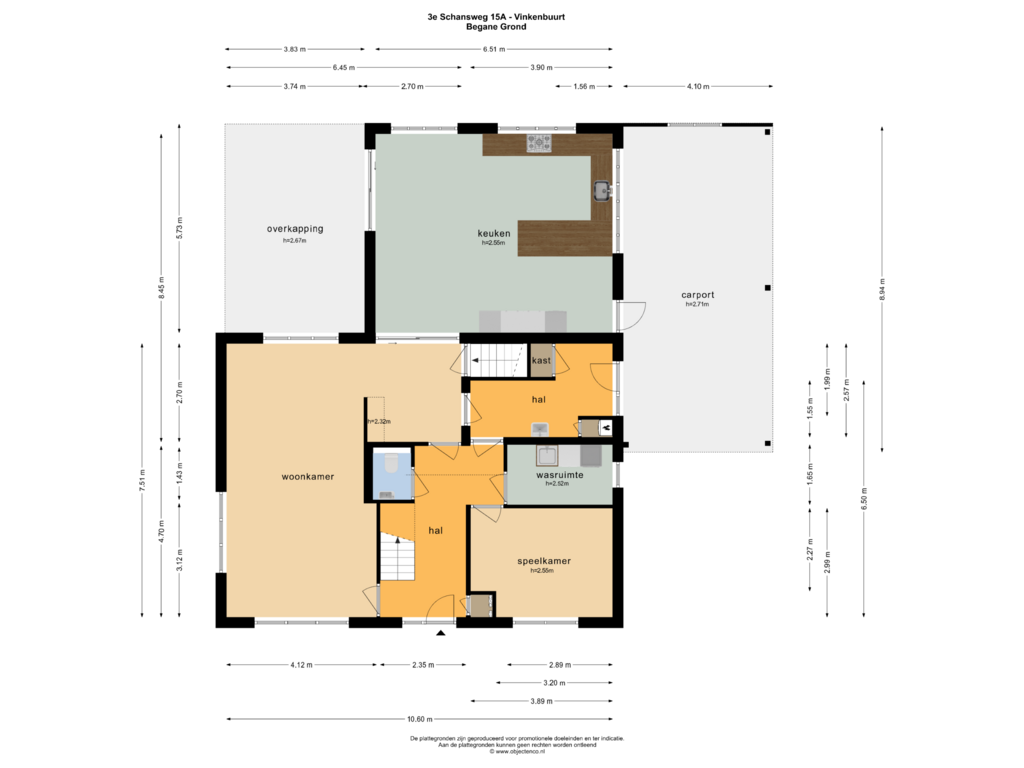 Bekijk plattegrond van BEGANE GROND van 3e Schansweg 15-A