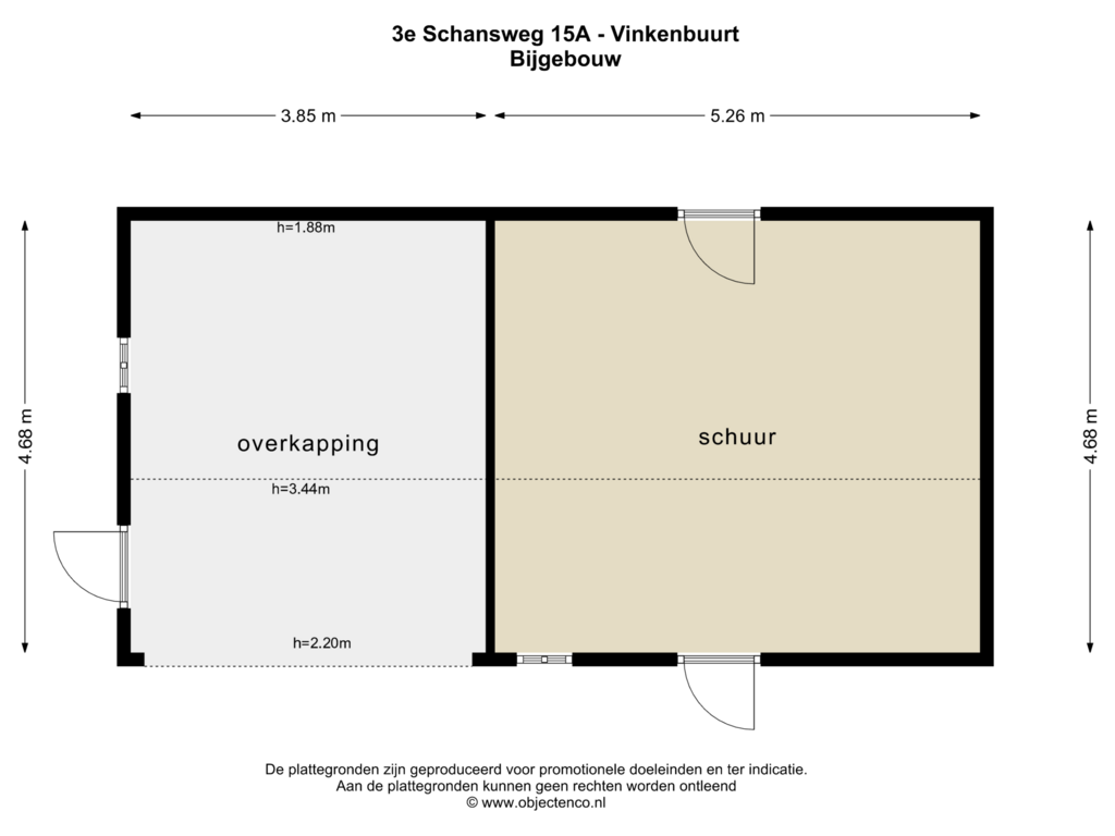 Bekijk plattegrond van BIJGEBOUW van 3e Schansweg 15-A