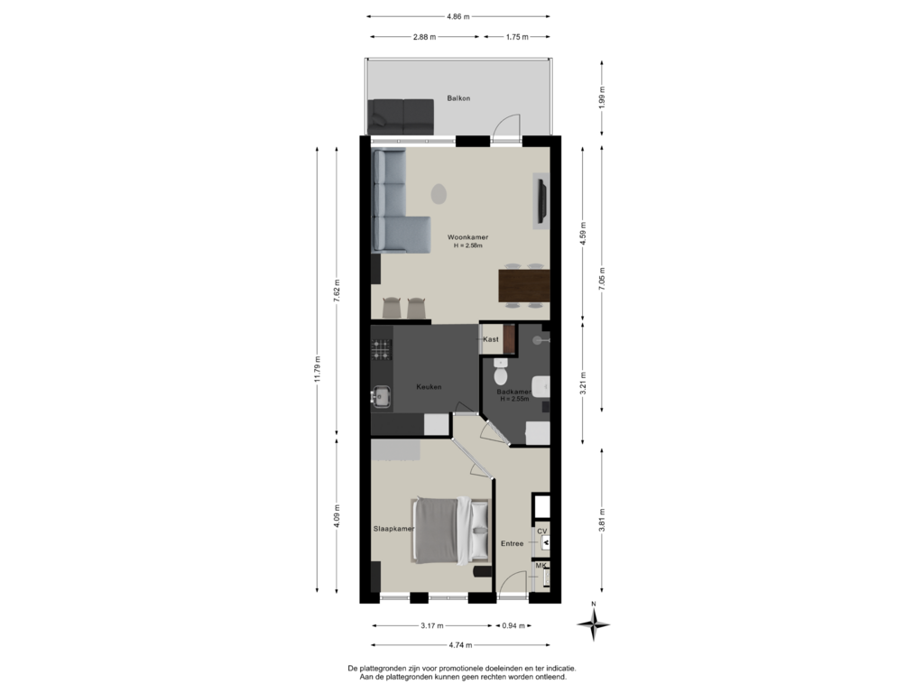 View floorplan of Appartement of Schamel 15-B