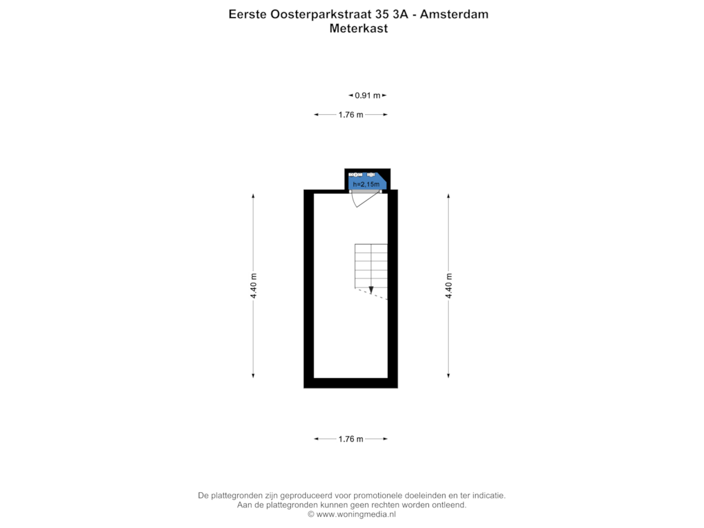 Bekijk plattegrond van Meterkast van Eerste Oosterparkstraat 35-3A