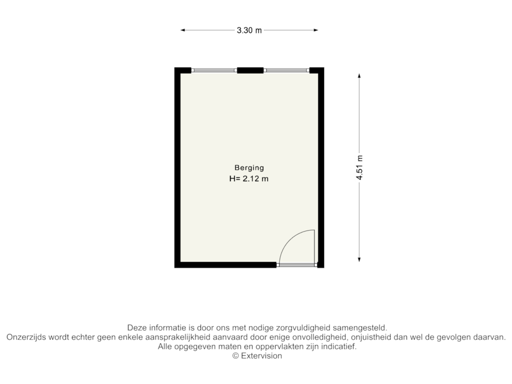 View floorplan of berging of Charlotte de Bourbonstraat 29-1