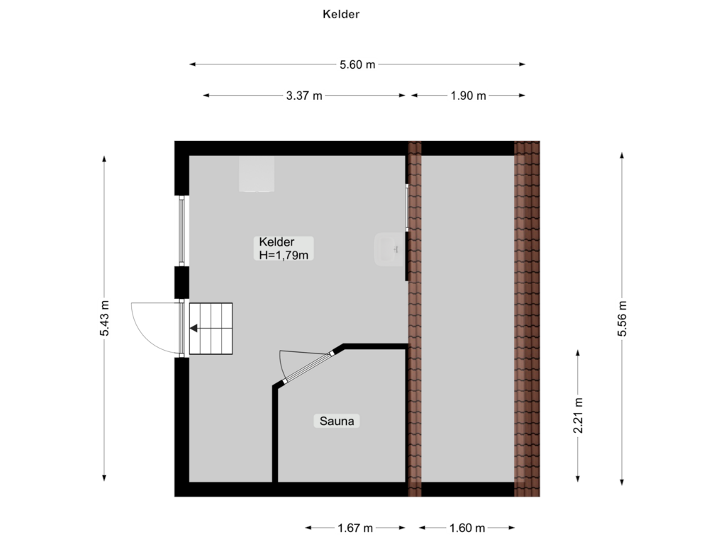 Bekijk plattegrond van Kelder van Springweg 19