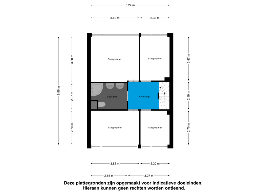 Bekijk plattegrond van Eerste Verdieping van Rechterenstraat 34