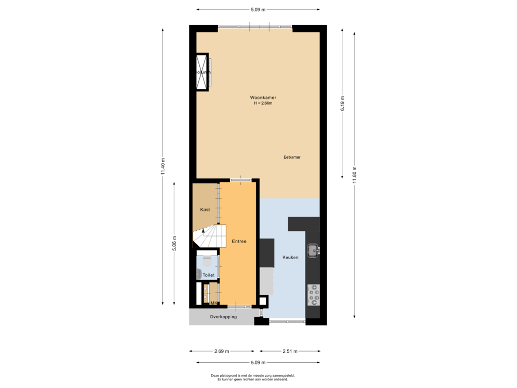 View floorplan of Begane grond of Driehuizenpark 79