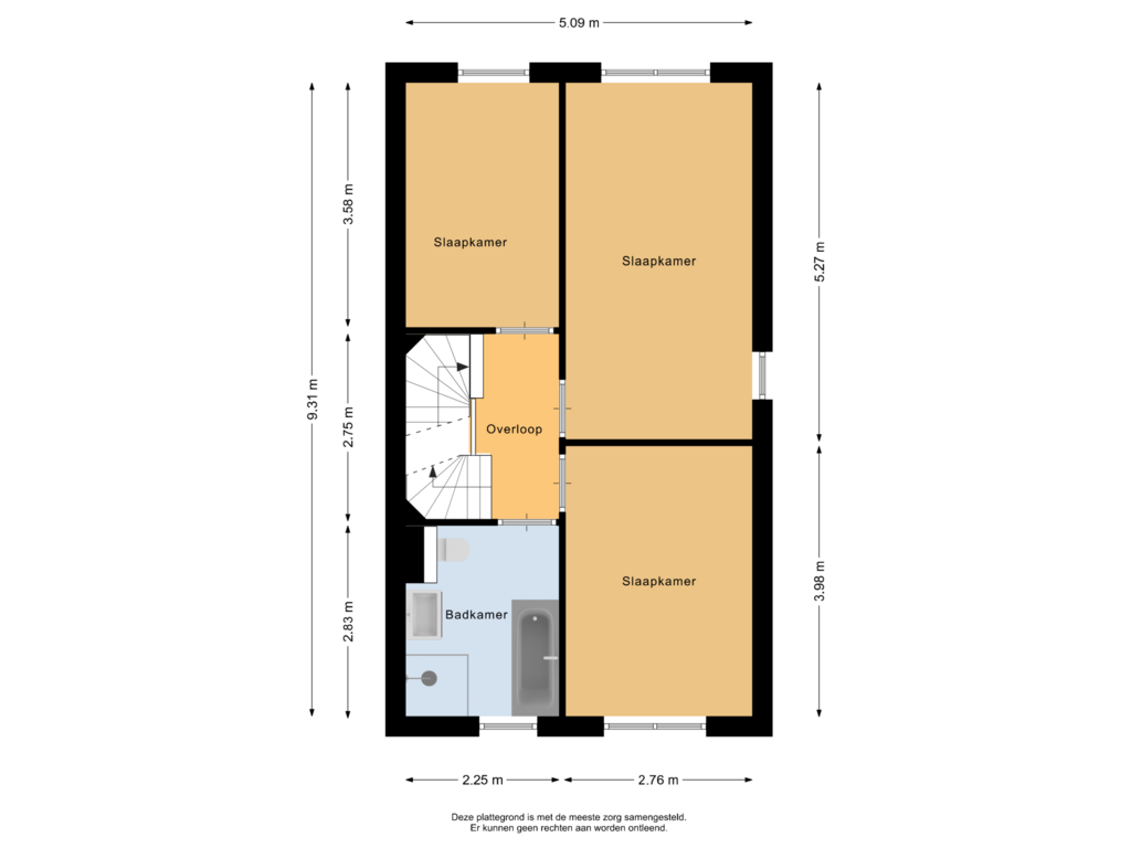 View floorplan of Eerste verdieping of Driehuizenpark 79