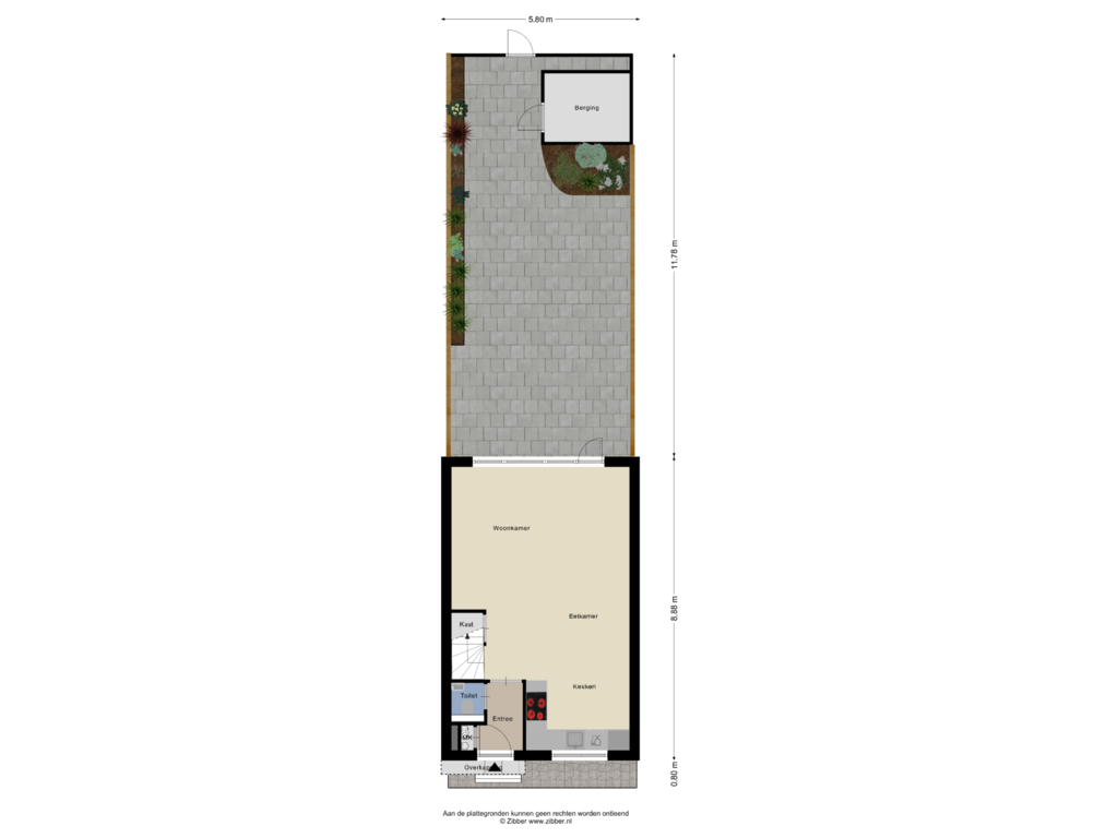 View floorplan of Begane Grond _ Tuin of Azuurblauw 32