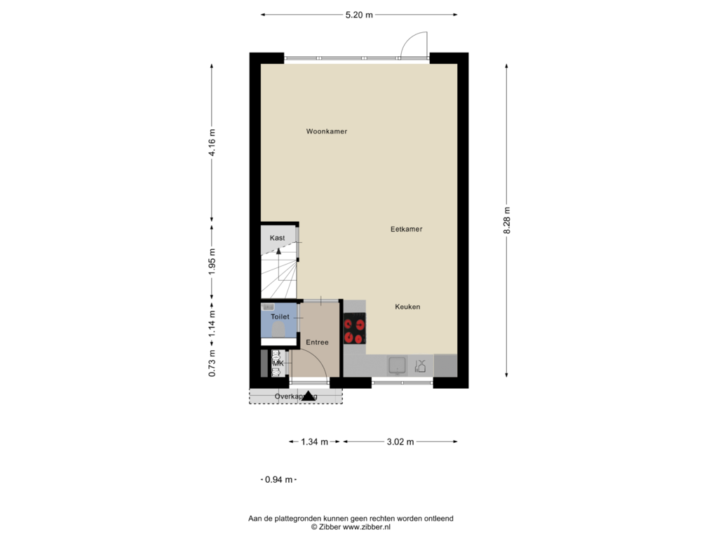 View floorplan of Begane Grond of Azuurblauw 32