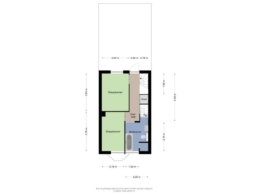 Bekijk plattegrond van eerste verdieping van Lanciersstraat 142