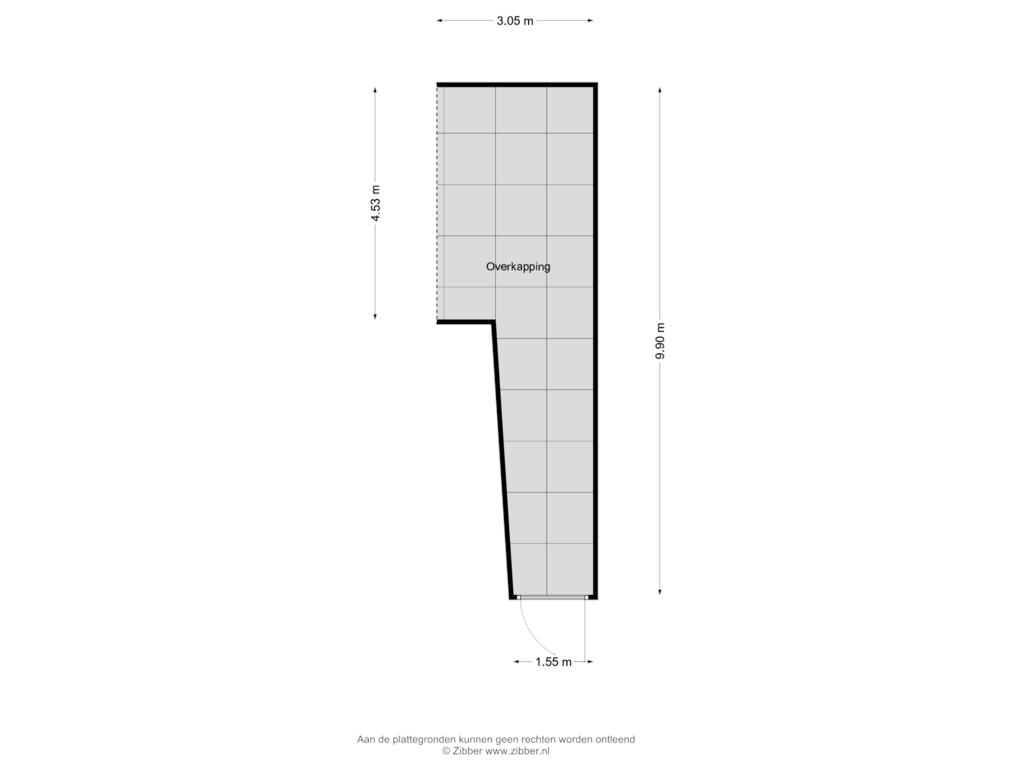 Bekijk plattegrond van Overkapping van Lanciersstraat 142