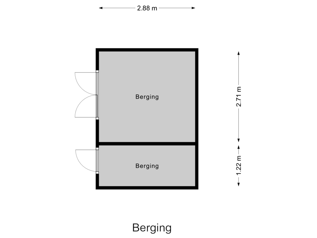 Bekijk plattegrond van Berging van Populierendreef 926