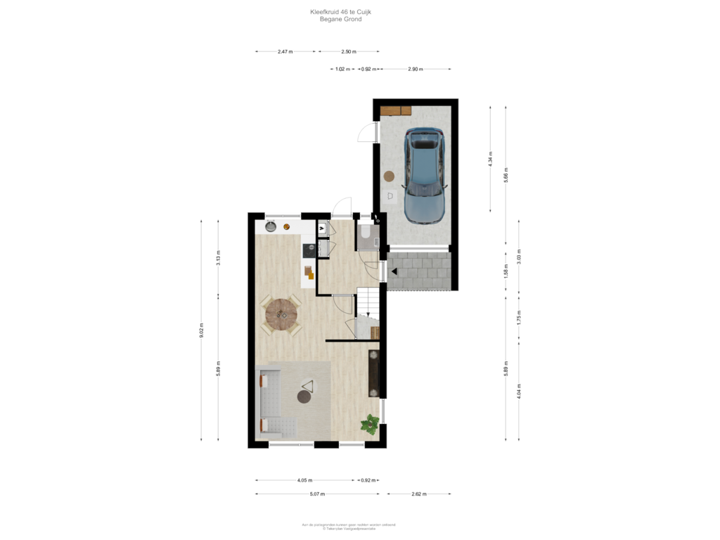 Bekijk plattegrond van Begane Grond van Kleefkruid 46