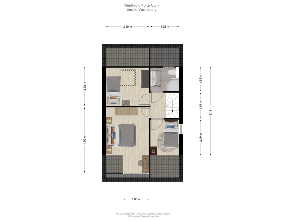 Bekijk plattegrond van Eerste Verdieping van Kleefkruid 46