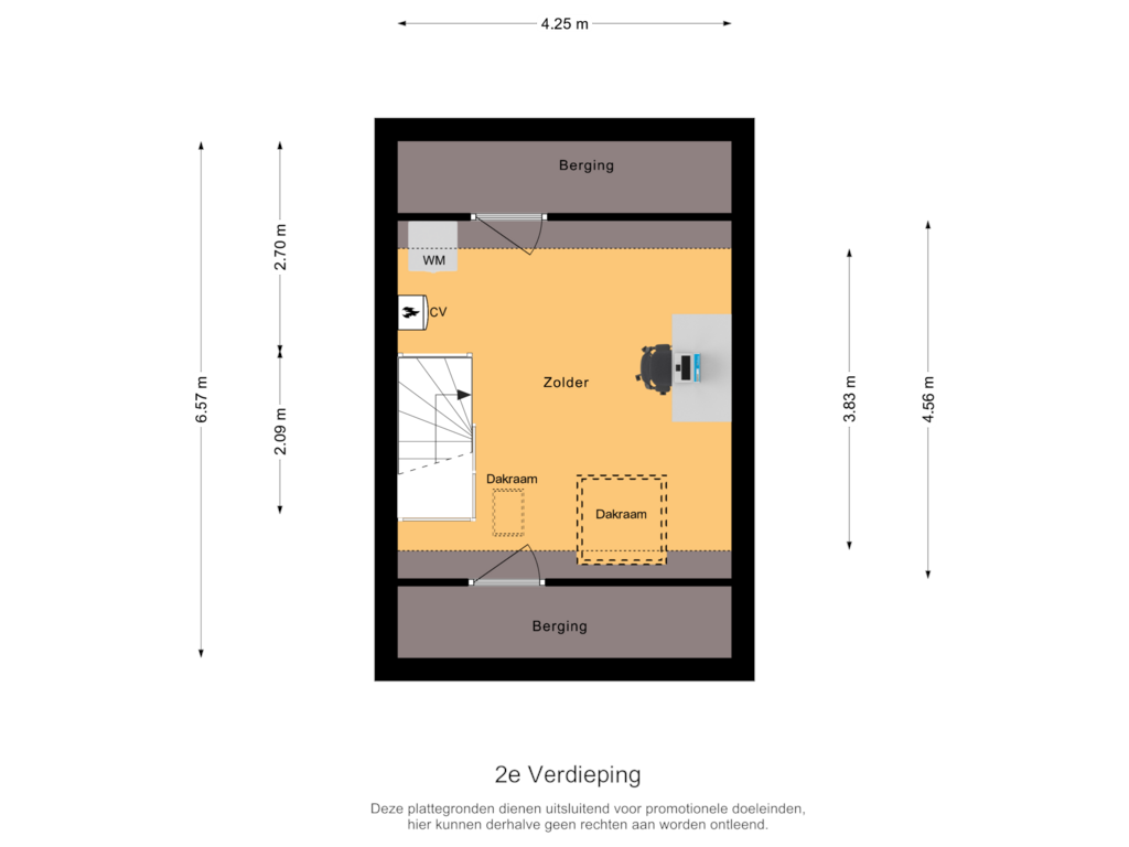 Bekijk plattegrond van 2e Verdieping van Jan Rijksenstraat 130