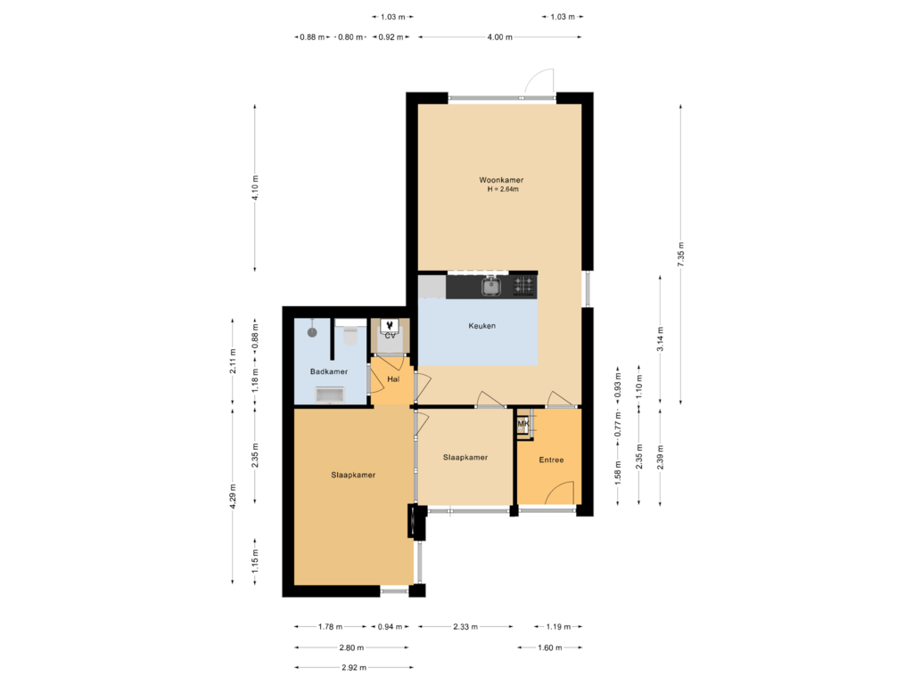 Bekijk plattegrond van Begane grond van Bastion 504