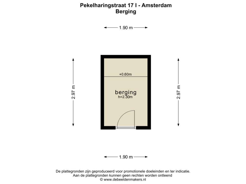 Bekijk plattegrond van Berging van Pekelharingstraat 17-1