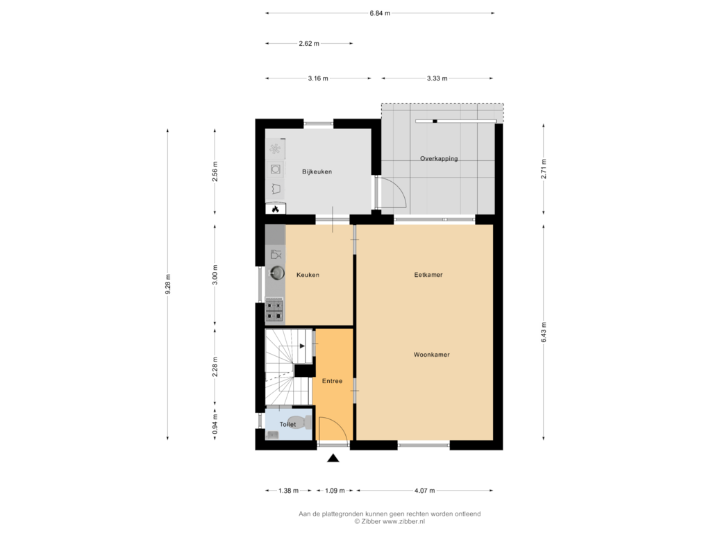 View floorplan of Begane Grond of Burgemeester van de Heijdenstraat 8