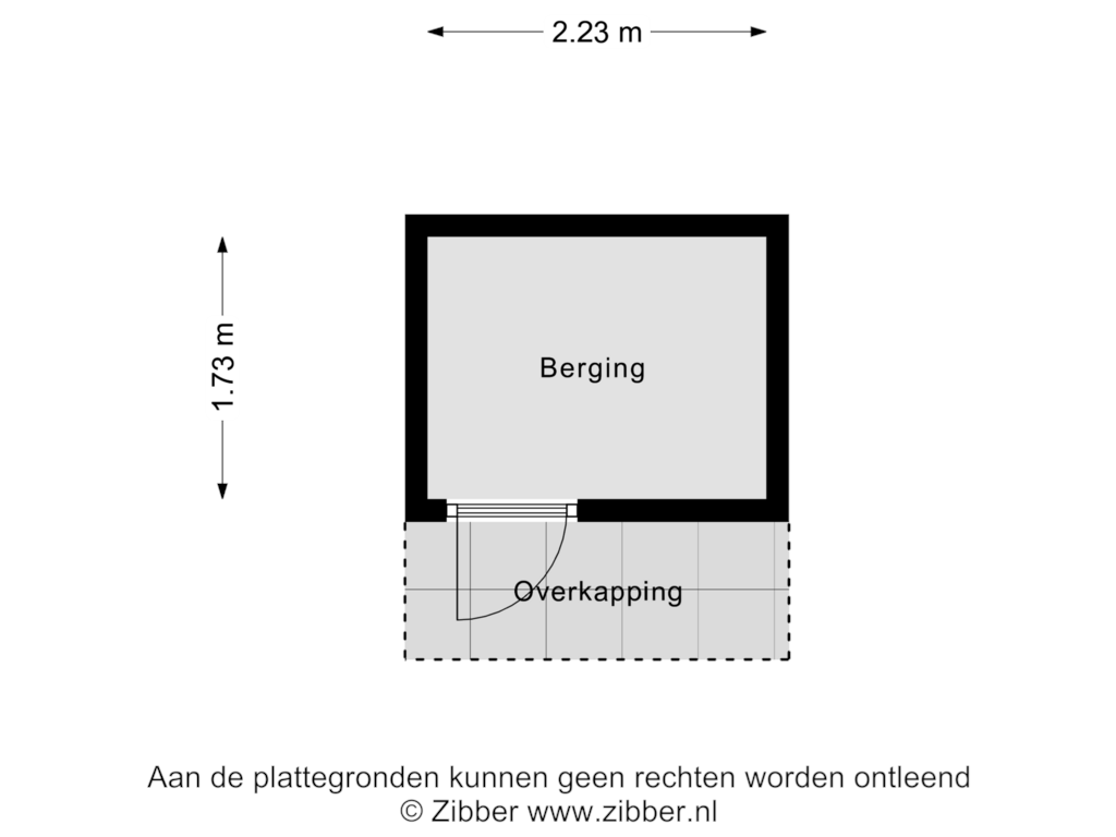 View floorplan of Berging of Burgemeester van de Heijdenstraat 8