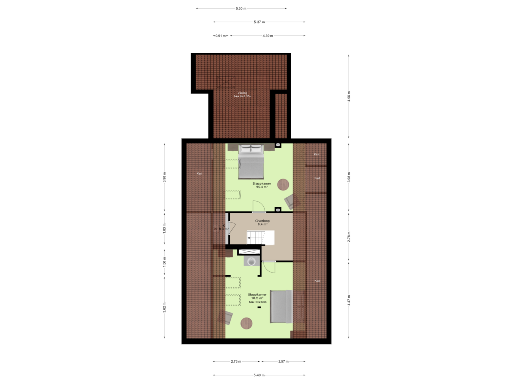 Bekijk plattegrond van Eerste verdieping van Potgieterlaan 5-A