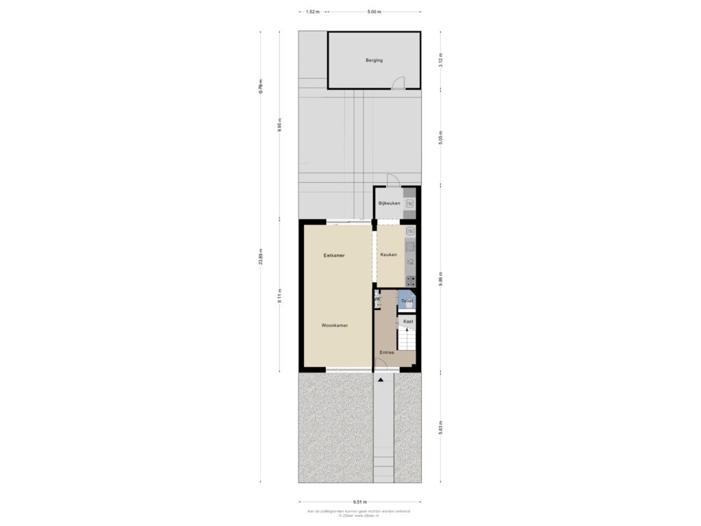 View floorplan of Begane grond Tuin of Middelwyk 220