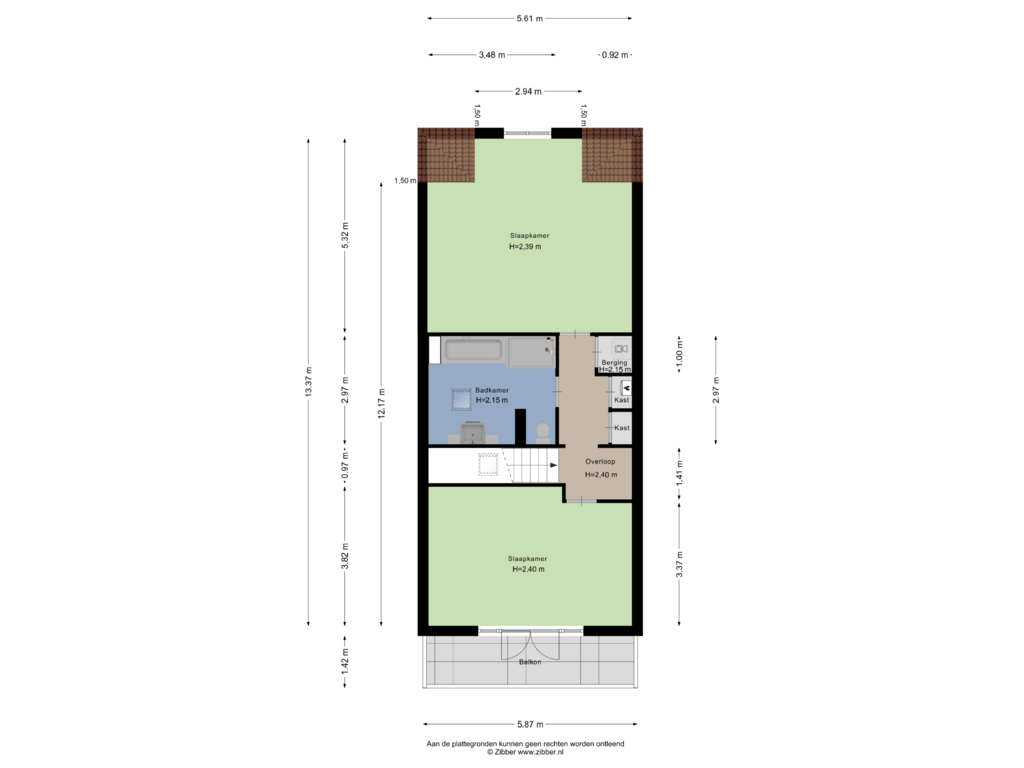 View floorplan of Tweede verdieping of De Passage 7