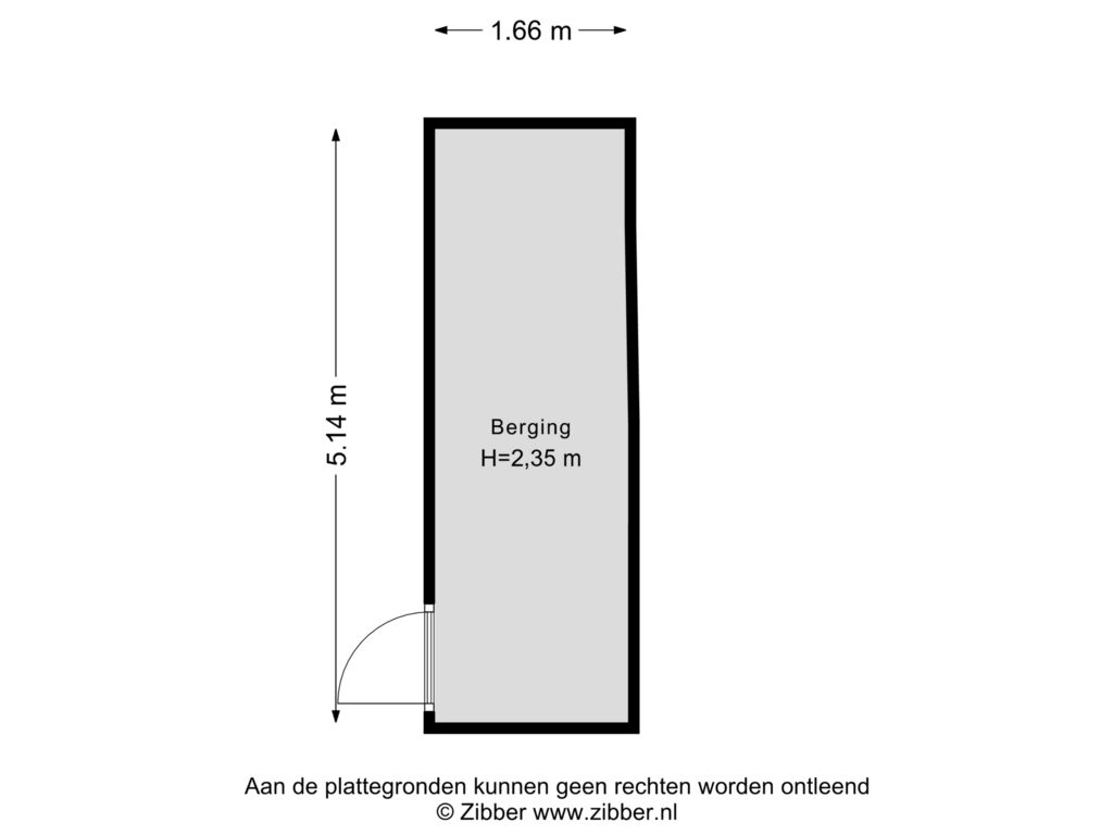 View floorplan of Berging of De Passage 7