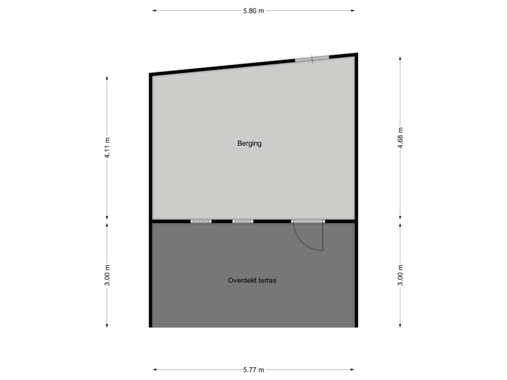 View floorplan of Berging of Mauritsstraat 17