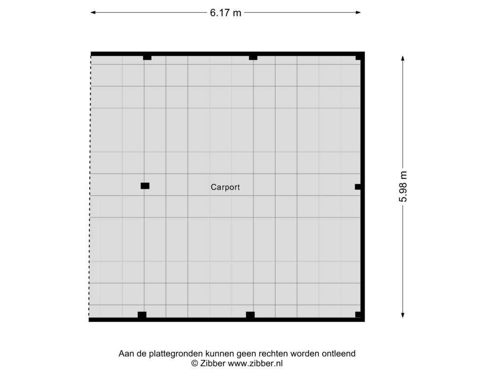 Bekijk plattegrond van Carport van Musselweg 162