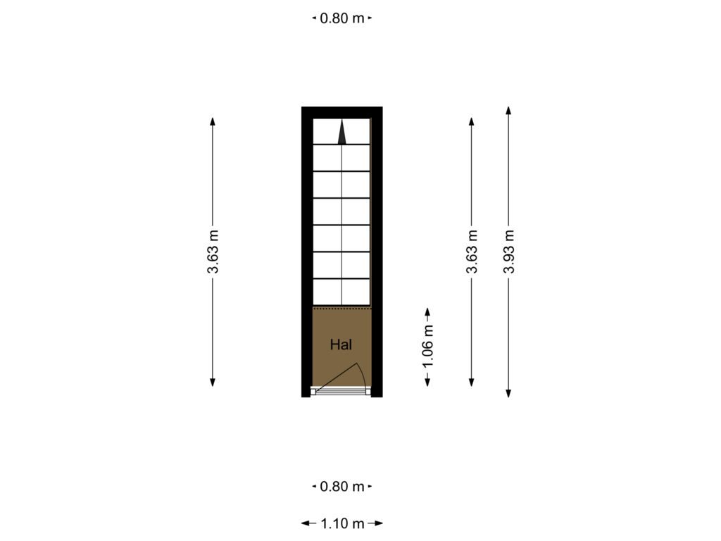 View floorplan of Begane grond of Merwedekade 231-BSA