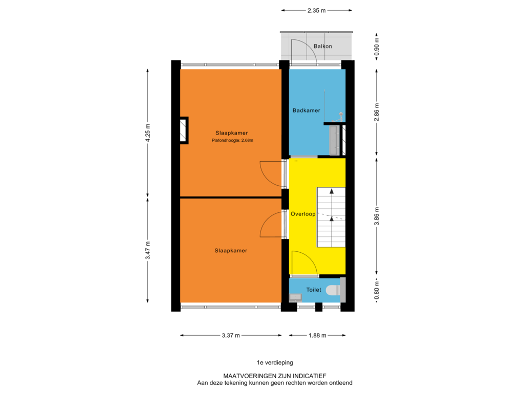 Bekijk plattegrond van 1e verdieping van Standhasenstraat 75