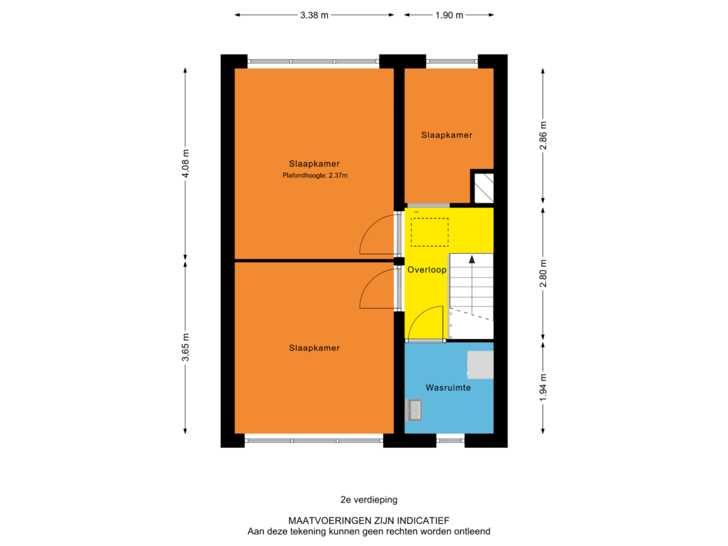 Bekijk plattegrond van 2e verdieping van Standhasenstraat 75