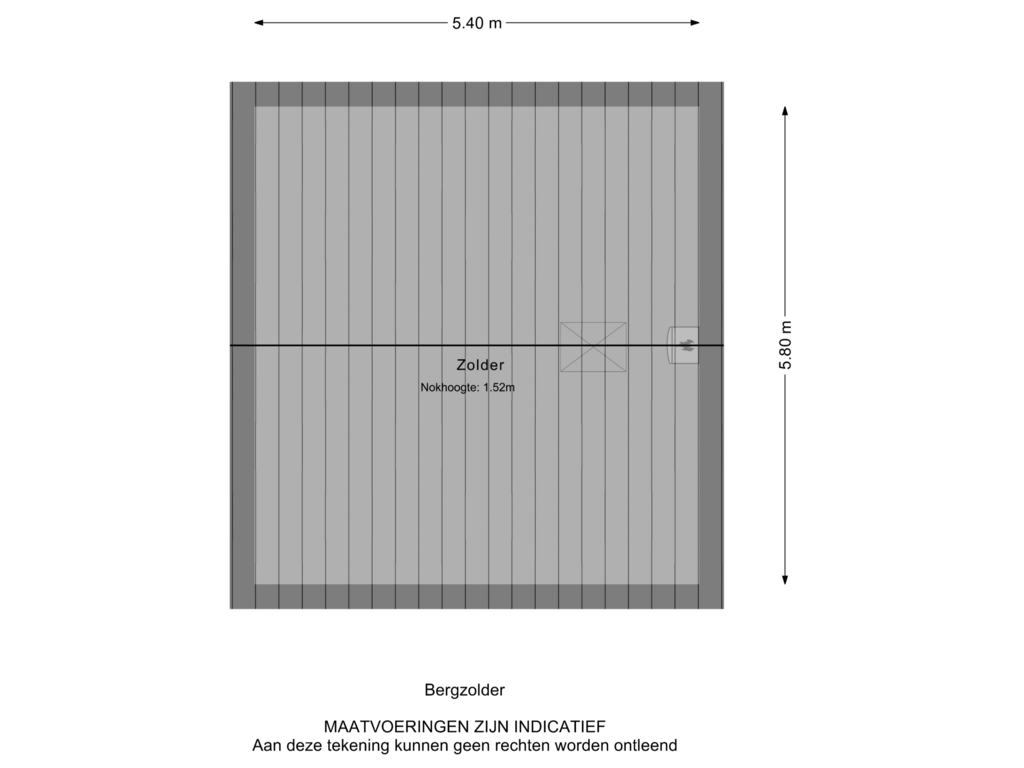 Bekijk plattegrond van Bergzolder van Standhasenstraat 75