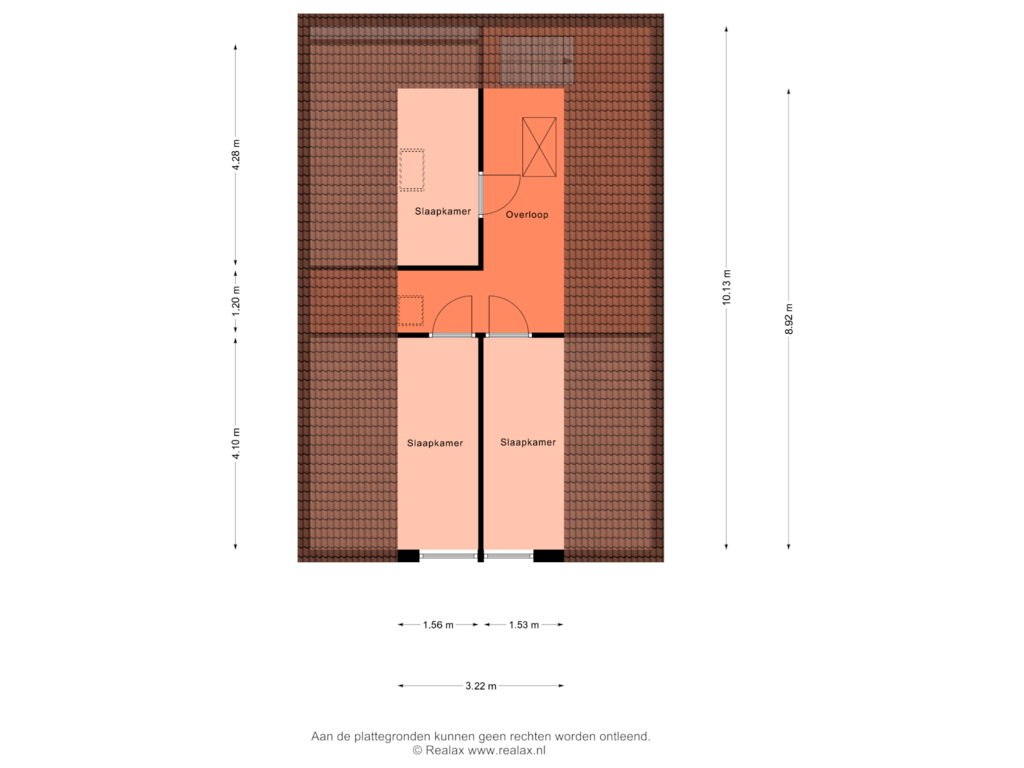 View floorplan of Verdieping of Zijtak WZ 70